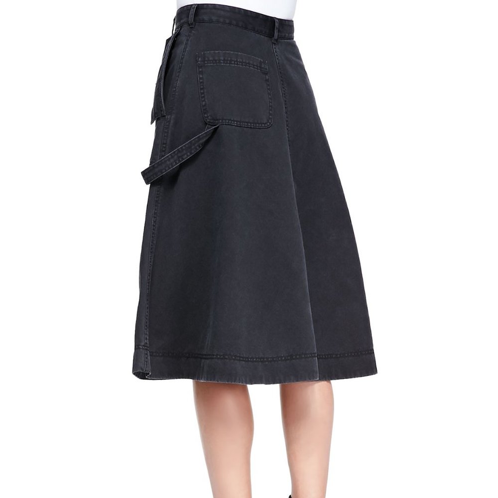 MARC BY MARC JACOBS black cotton midi jean skirt - Picture 8 of 8